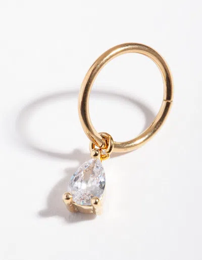 Lovisa Surgical Steel Gold Pear Charm Belly Ring