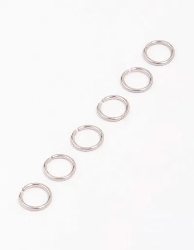 Lovisa Surgical Steel Ring Nose 6-pack In Silver