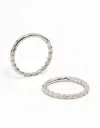 Lovisa Surgical Steel Rope Sleeper Earrings 10mm Hypoallergenic