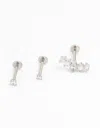 Lovisa Surgical Steel Round Crawler Flat Backs 3-pack