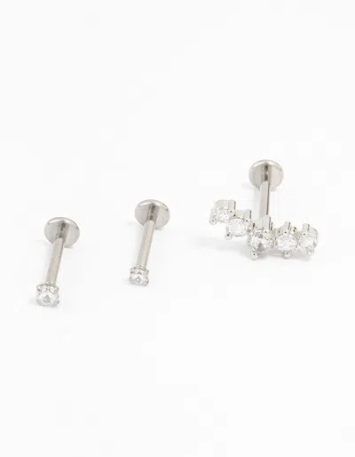 Lovisa Surgical Steel Round Crawler Flat Backs 3-pack