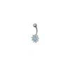 Lovisa Titanium Blue Iridescent Flower Belly Bar In Multi