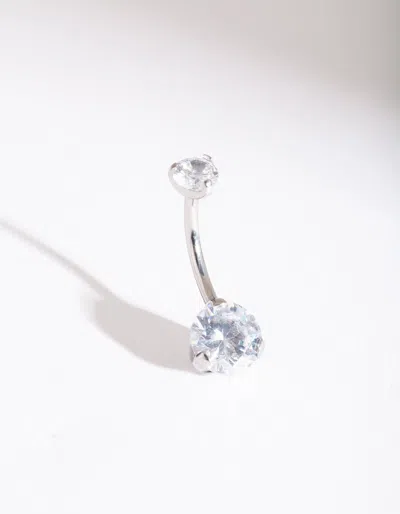 Lovisa Titanium Classic Diamante Belly Bar Hypoallergenic