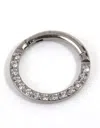 Lovisa Titanium Cubic Zirconia Clicker Ring In Multi
