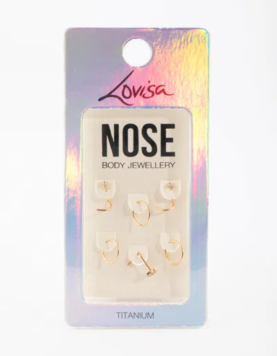 Lovisa Titanium Diamante Nose Studs