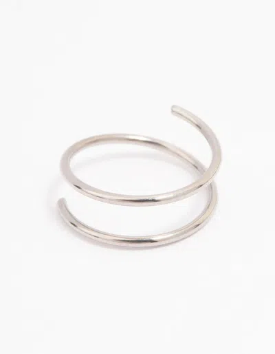 Lovisa Titanium Double Twisted Ring Nose Piercing In Silver