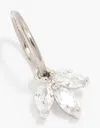 Lovisa Titanium Marquise Dangle Belly Ring In Silver