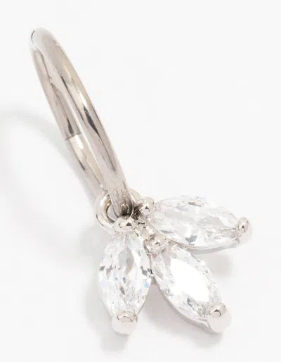Lovisa Titanium Marquise Dangle Belly Ring In Silver
