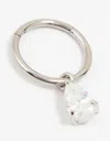 Lovisa Titanium Pear Drop Ring Belly Ring In Silver
