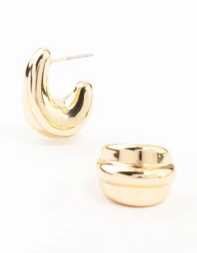 Lovisa Triple Webbed Gold Hoop Earrings