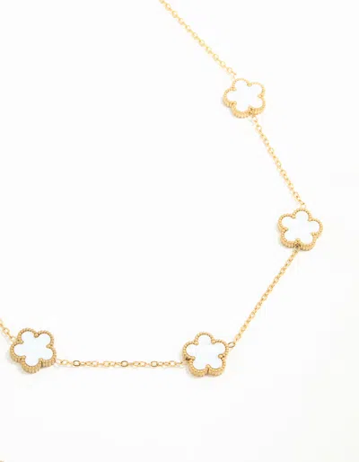Lovisa Waterproof Gold Plated Stainless Flower Charm Necklace