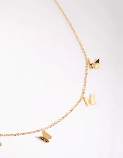 Lovisa Waterproof Gold Plated Stainless Steel Butterfly Charm Necklace
