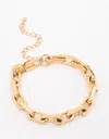 Lovisa Waterproof Gold Plated Stainless Steel Link Chain Bracelet In Gold