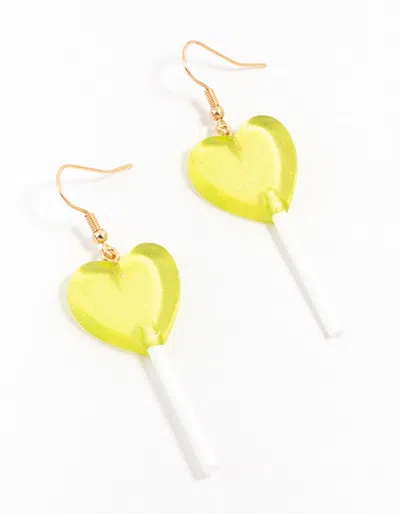 Lovisa Yellow Plastic Lollipop Drop Earrings