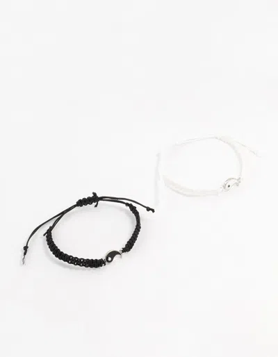 Lovisa Yin Yang Tie Bracelets 2-pack In Multi