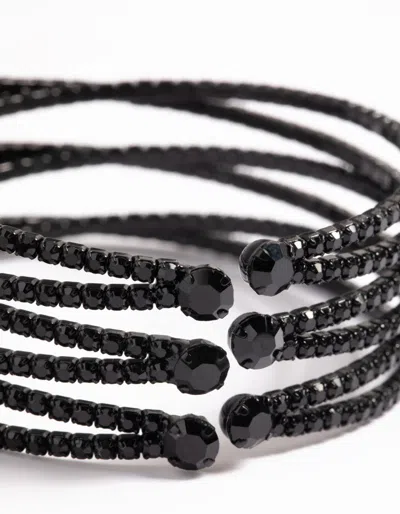 Lovisa Zig Zag Open Cuff Bracelet In Black
