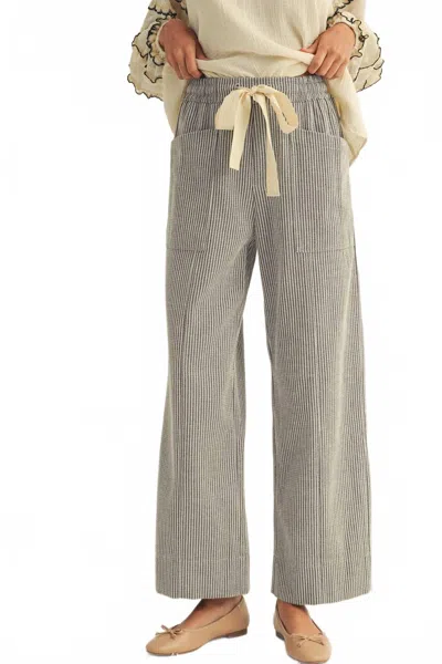 Lovlov Elastic Pocket String Relaxed Pants In Blue