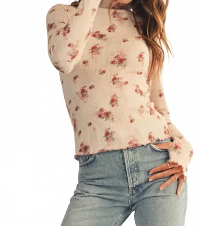 Lovlov Soft Floral Thumbhole Top In Multi