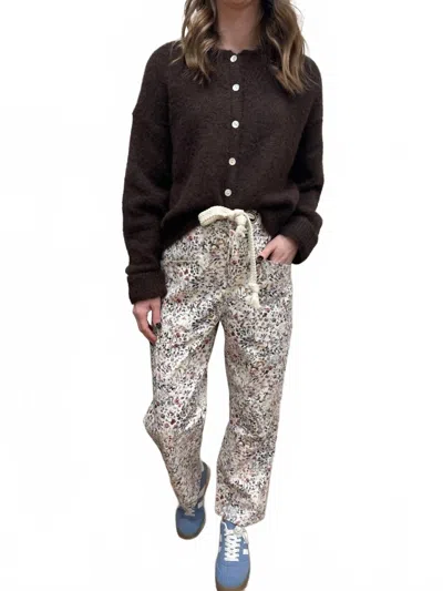 Lovlov Wild Flowers Barrel Fit Pull-on Pants In Multicolor