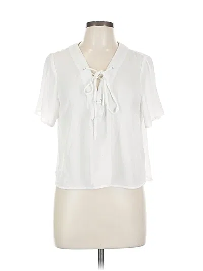 Pre-owned Lovposh Short Sleeve Blouse In White