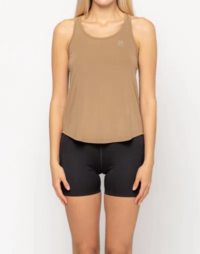 Lovyt Breathable Sleeveless Tank In Silver Mink In Brown