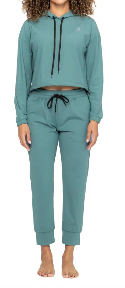 Lovyt Mid-rise Joggers In Blue In Green