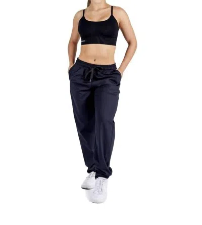 Lovyt Mid-rise Joggers In Jet Black In Blue