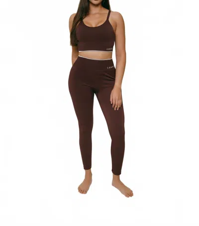 Lovyt Nudes Rib Bra In Bitter Chocolate In Black