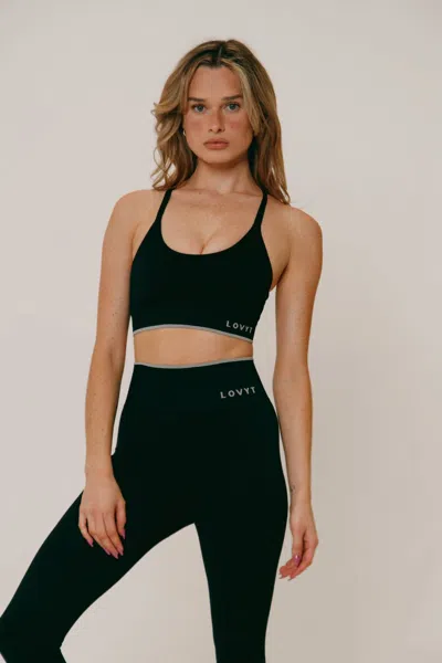 Lovyt Nudes Rib Bra In Black