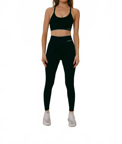 Lovyt Nudes Rib Leggings In Black