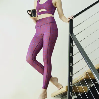 Lovyt Printed Legging In Peruvian Pink