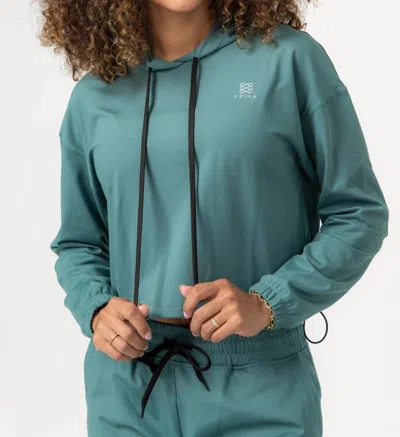 Lovyt Pull-on Hoodies In Blue In Green