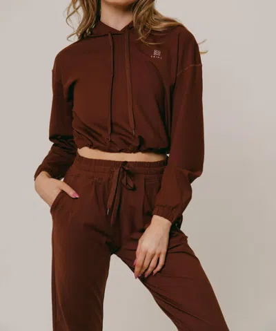 Lovyt Pull-on Hoodies In Chocolate In Brown
