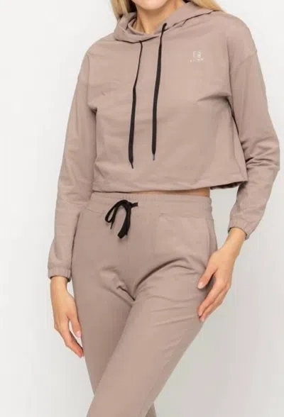 Lovyt Pull-on Hoodies In Fungi In Beige
