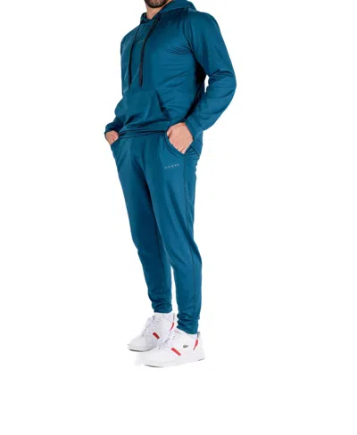 Lovyt Sustainable Performance Hoodie In Globe In Blue