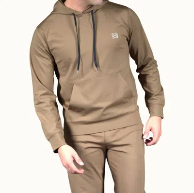 Lovyt Sustainable Performance Hoodie In Olive In Beige