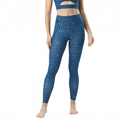 Lovyt Women's Printed Legging In Peruvian Blue