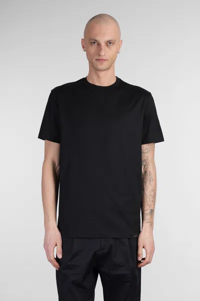 Low Brand B134 Basic T-shirt In Black Cotton