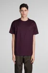 Low Brand B134 Basic T-shirt In Bordeaux Cotton In Bordeaux