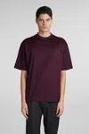Low Brand B134 Basic T-shirt In Bordeaux Cotton In Bordeaux