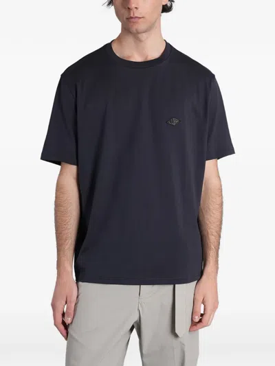 Low Brand B240 Logo-patch T-shirt In Blue