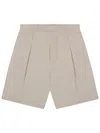 Low Brand Beige Solid Shorts In Beige