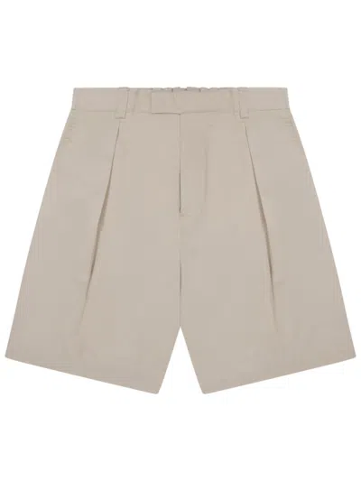 Low Brand Beige Solid Shorts In Gold