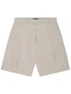 Low Brand Beige Solid Shorts In White