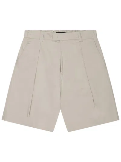 Low Brand Beige Solid Shorts In White