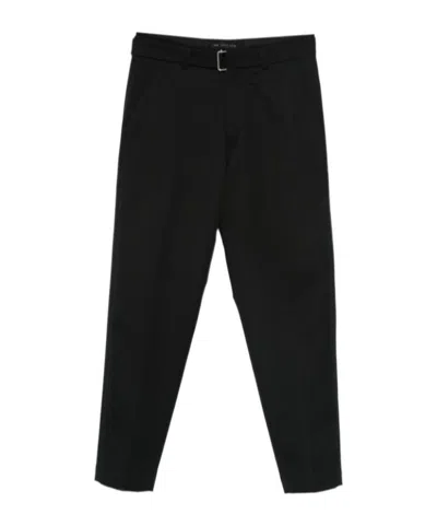 Low Brand Virgil Belted Trousers In Blue