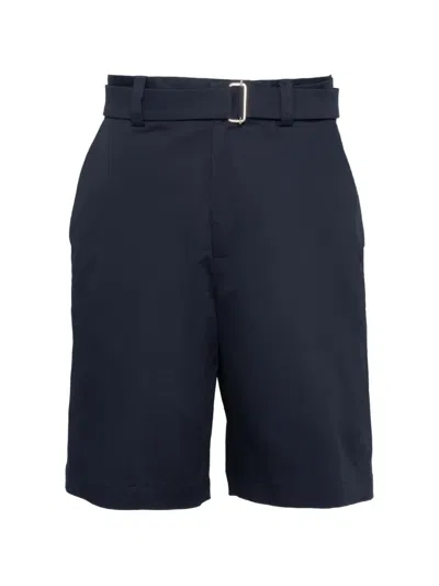 Low Brand Belted Shorts In Blue
