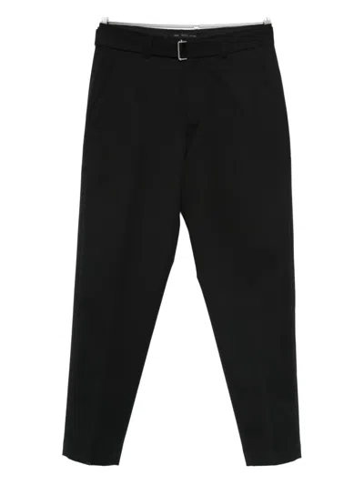 Low Brand Belted Trousers In Black