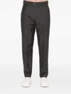 Low Brand Belted Trousers In Gray