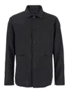 Low Brand Black Jacket With Classic Collar And Patch Pockets On The Front In Black